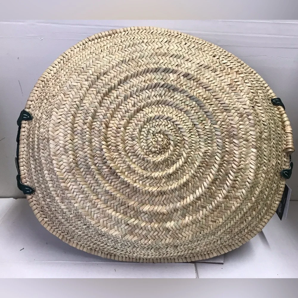 Sahbi Culture Moroccan Palm Leaf Berber Platter Basket
